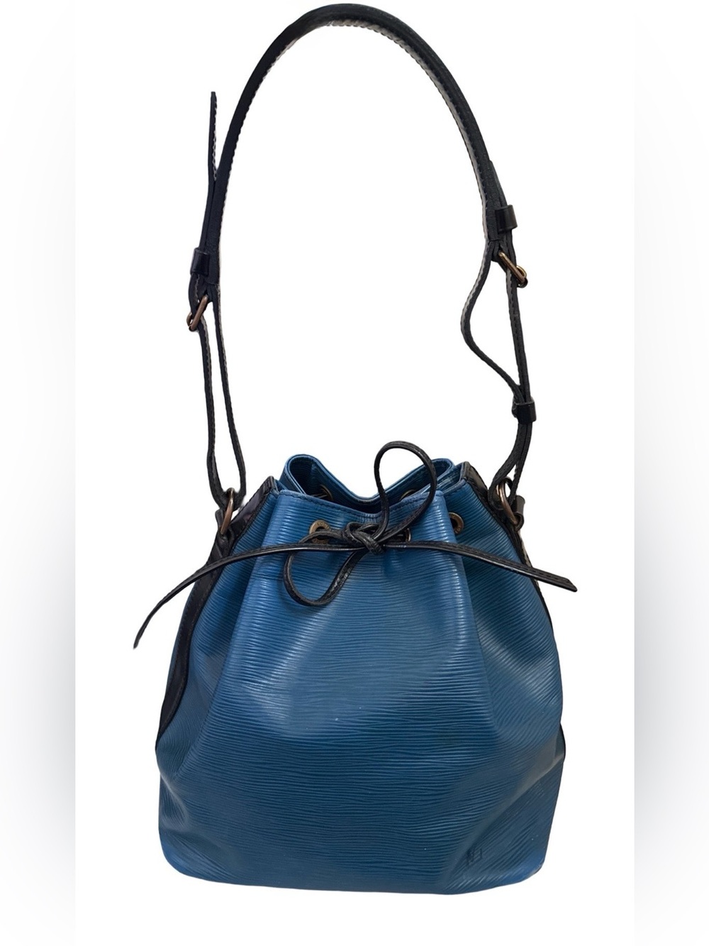 Louis Vuitton Blue Epi Leather Crossbody with Black Trim